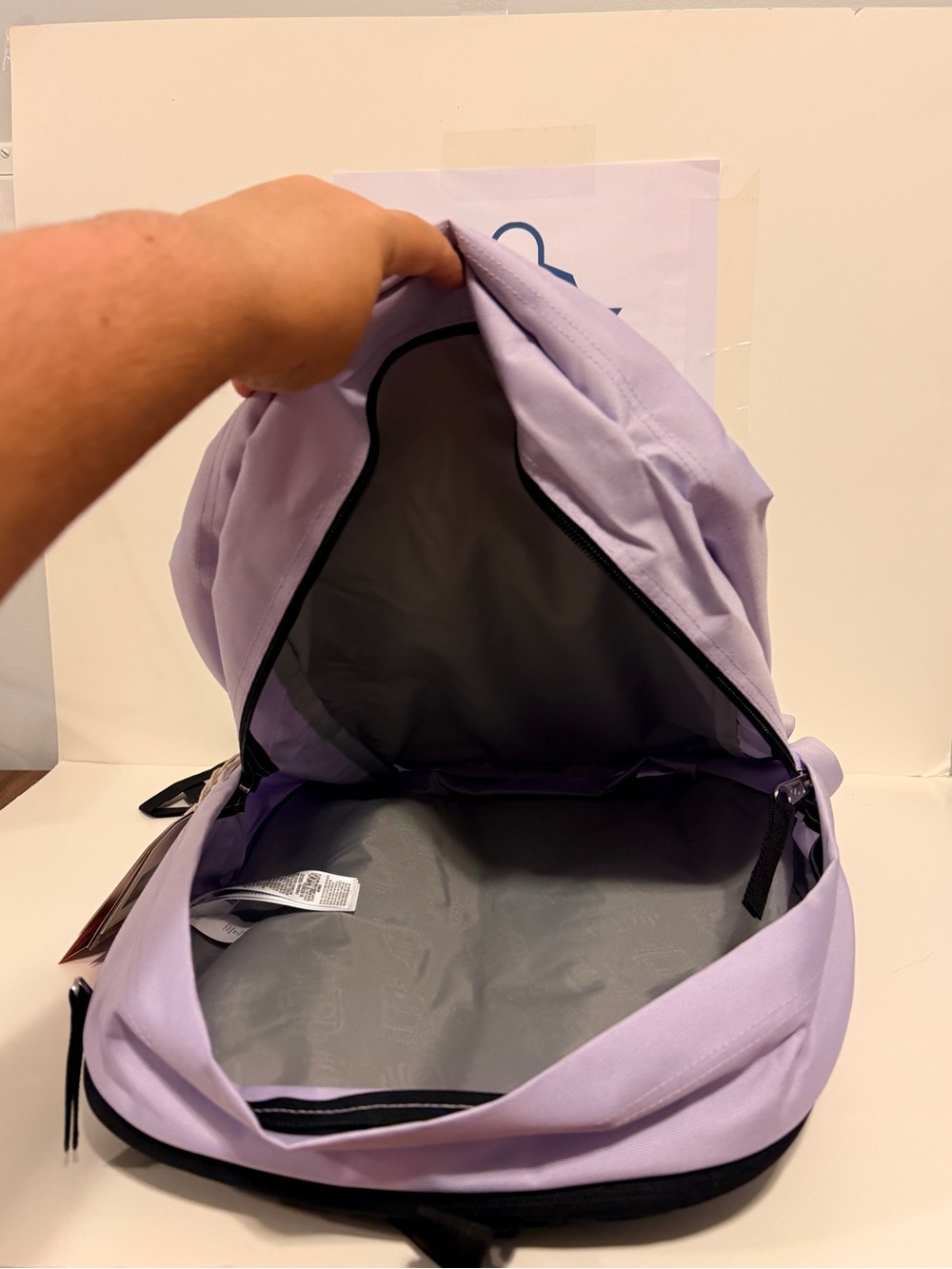 Jansport Lavender Backpack with Black Accents - Picture 14 of 16